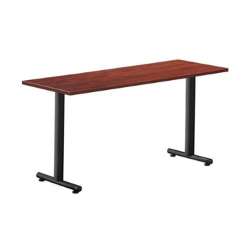 cherry table with black legs